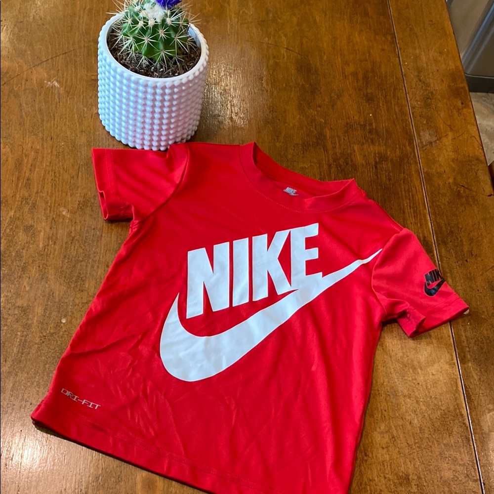 Nike Red Short Sleeve Tee with White Logo